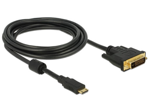 Slika Adapter Mini-HDMI-C M. -> DVI-D 24+1 Ž 20cm DELOCK