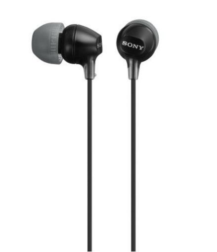 Slika Slušalke z ušesnimi čepki Sony MDREX15LPB črne