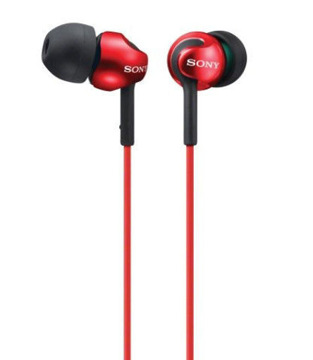 Slika Slušalke z ušesnimi čepki Sony MDREX110LPR rdeče