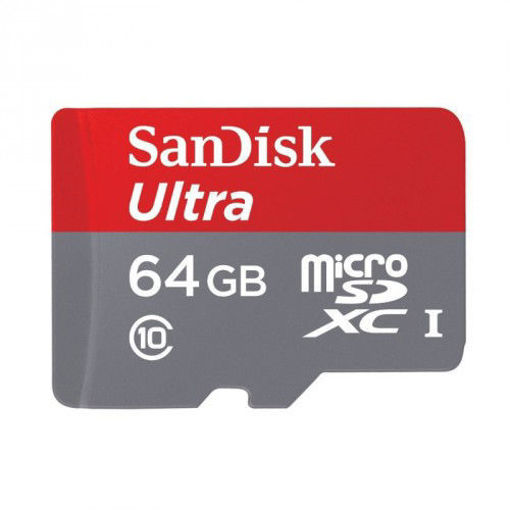 Slika Spominska kartica MicroSD SanDisk 64GB CL10 + SD adapter