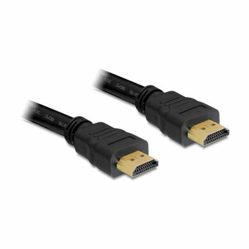 Slika HDMI kabel z mrežno povezavo 10m Delock črn High Speed