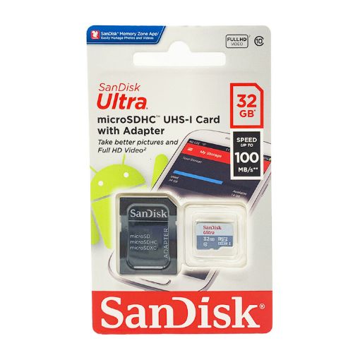 Slika Spominska kartica SanDisk MicroSDHC Ultra 32GB CL10 UHS-I + adapter