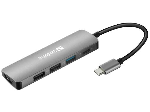 Slika Priklopna postaja Sanberg USB-C na HDMI 3xUSB