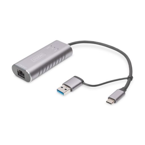 Slika USB mrežna kartica Digitus USB 3.0 +USB-C, 2.5Gbps