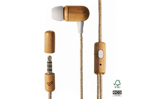 Slika Slušalke ENERGY SISTEM Eco Cherry Wood 3,5mm žične ušesne lesene