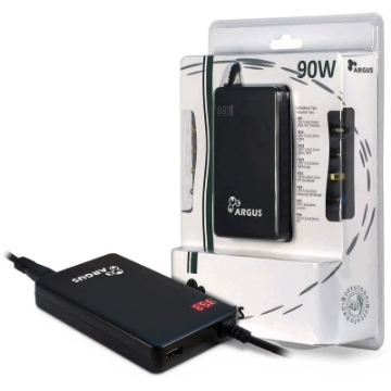 Prikaži podrobnosti za Napajalnik za prenosnik Intert univ. 90W 12V NB-90SA Argus Slika Napajalnik za prenosnik Intert univ. 90W 12V NB-90SA Argus