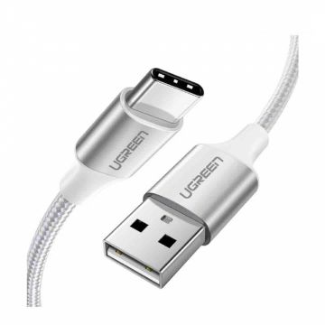 Prikaži podrobnosti za Kabel UGREEN USB 2.0 A na USB-C kabel 2m (bel) - polybag Slika Kabel UGREEN USB 2.0 A na USB-C kabel 2m (bel) - polybag