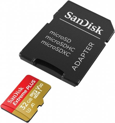 Slika San Disk Extreme PLUS micSDHC 32GB + SD Adapter 100MB/s A1 C10 V30