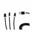 Slika Kabel USB Lightning/Micro/Tip-C 1m črn Cablexpert