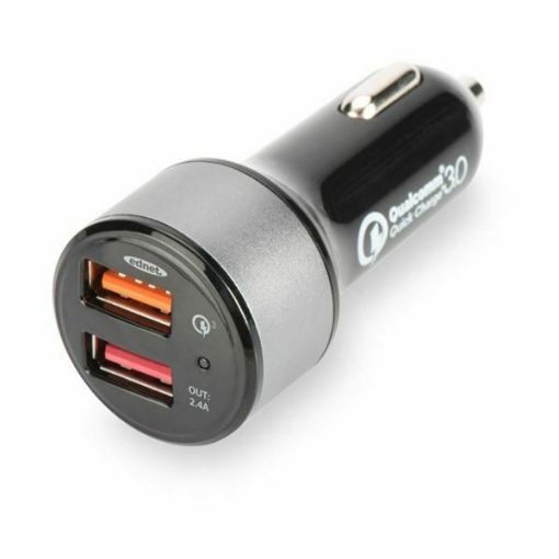 Slika Polnilec avtomobilski Ednetb USB 2xtip A QC črn 84103
