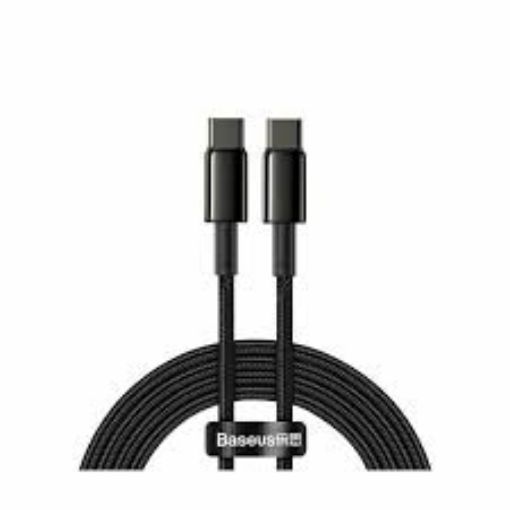 Slika Baseus kabel USB C-C 2m 100W 20V 5A črn Tungsten pleten CATWJ-A01