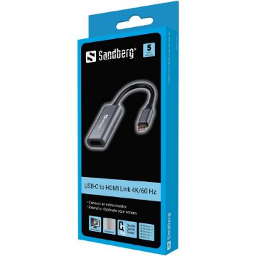 Prikaži podrobnosti za Sandberg USB-C Gigabit mrežna kartica Slika Sandberg USB-C Gigabit mrežna kartica