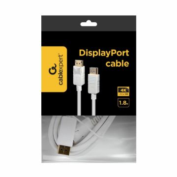 Prikaži podrobnosti za Cablexpert kabel Displayport 1,8m 4K 60Hz bel CC-DP2-6-W Slika Cablexpert kabel Displayport 1,8m 4K 60Hz bel CC-DP2-6-W
