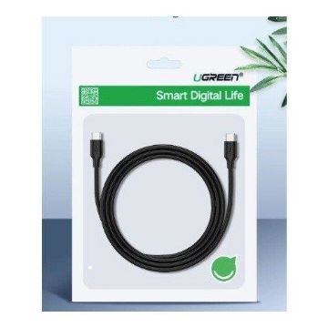 Prikaži podrobnosti za UGREEN USB 2.0 USB-C na USB-C 1m (črn) - polybag Slika UGREEN USB 2.0 USB-C na USB-C 1m (črn) - polybag