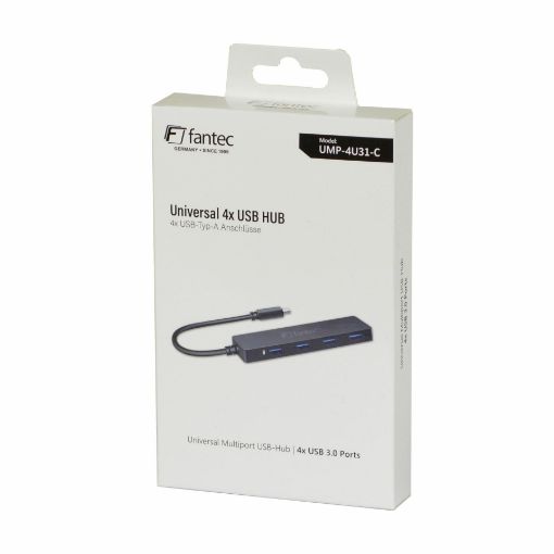Slika Fantec hub USB TipC 4xTipA črn UMP-4U31-C 2569