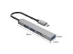 Slika Priključna postaja USB-C 4 v 1, 1x USB 3.0, 2x USB 2.0, TF, 0.15m, ALU siva, ORI